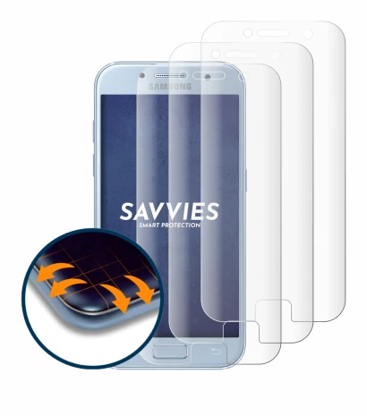 Image of the device Samsung Galaxy A5 2017 with a wide variety of screen protectors.