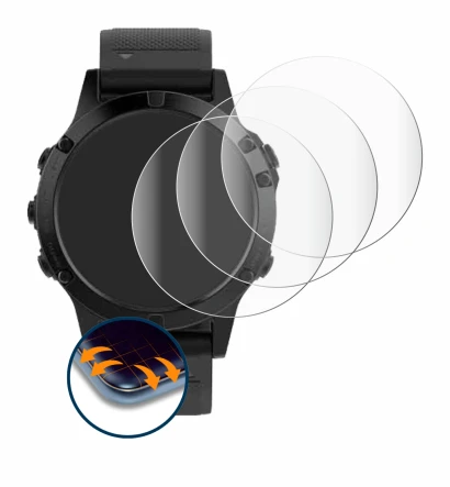 Image of the device Garmin Fenix 5 (47 mm) with a wide variety of screen protectors.