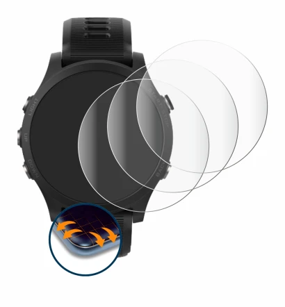 Image of the device Garmin Forerunner 935 with a wide variety of screen protectors.