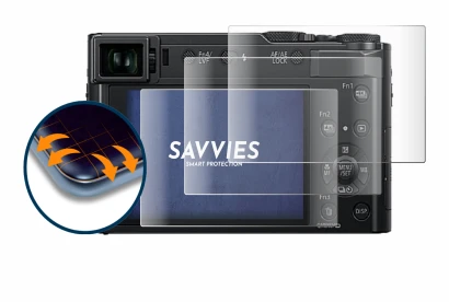 Image of the device Panasonic Lumix DC-TZ202 with a wide variety of screen protectors.