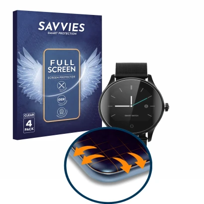 Front side of a product packaging with the brand logo Savvies. Next to it is the device Diggro K88H shown with the correspondi