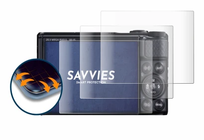Image of the device Canon PowerShot SX740 HS with a wide variety of screen protectors.