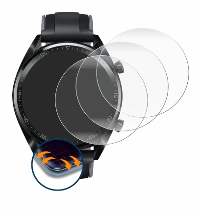 Image of the device Huawei Watch GT (46 mm) 2018 with a wide variety of screen protectors.