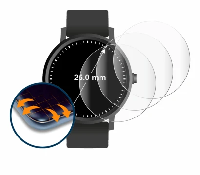 Image of the device Circular Displays (ø: 25 mm) with a wide variety of screen protectors.
