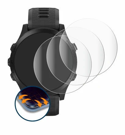 Image of the device Garmin Forerunner 945 with a wide variety of screen protectors.