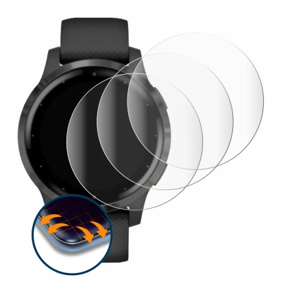Image of the device Garmin vivoactive 4 (45 mm) with a wide variety of screen protectors.