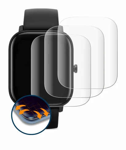 Image of the device Huami Amazfit GTS with a wide variety of screen protectors.