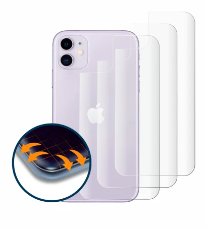 Image of the device Apple iPhone 11 (Back) with a wide variety of screen protectors.