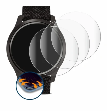 Image of the device Garmin vivomove Style (42 mm) with a wide variety of screen protectors.