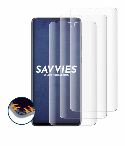 Image of the device Samsung Galaxy A71 with a wide variety of screen protectors.