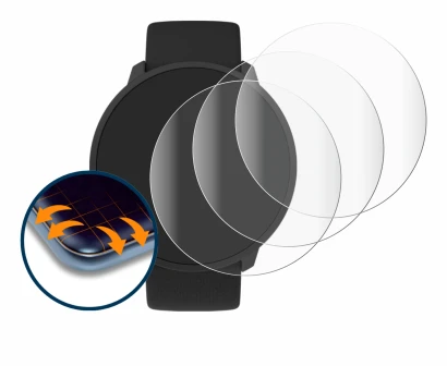 Image of the device Polar Unite with a wide variety of screen protectors.