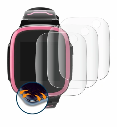 Image of the device Xplora X5 Play with a wide variety of screen protectors.