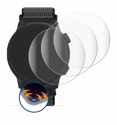 Image of the device Coros Pace 2 with a wide variety of screen protectors.
