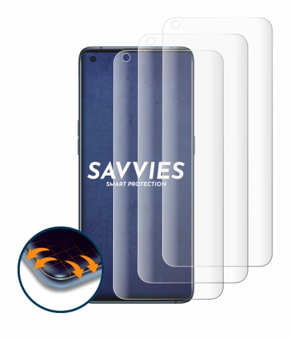 Image of the device Oppo Find X3 Pro with a wide variety of screen protectors.