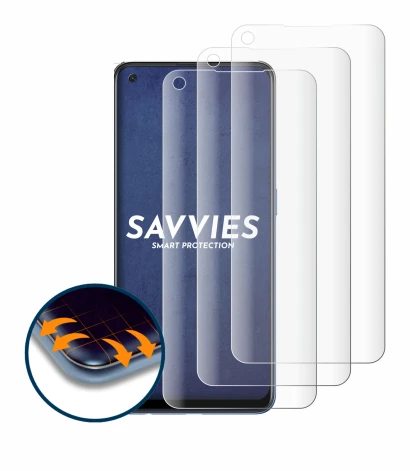 Image of the device Oppo A74 with a wide variety of screen protectors.