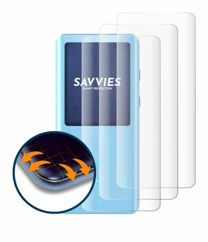 Image of the device AGPtek A19X with a wide variety of screen protectors.