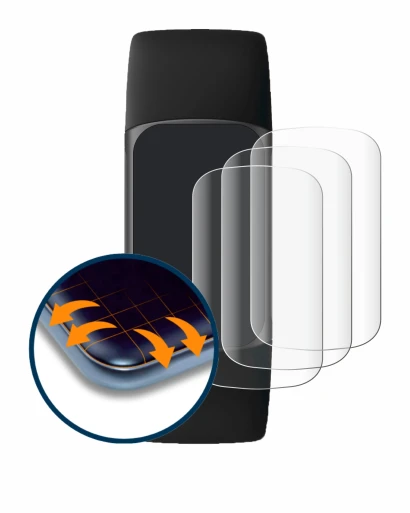 Image of the device Fitbit Charge 5 with a wide variety of screen protectors.