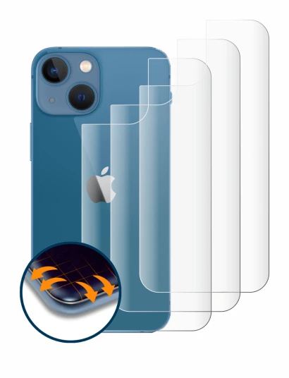 Image of the device Apple iPhone 13 mini (Back) with a wide variety of screen protectors.