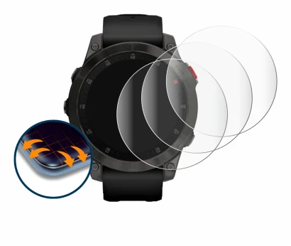 Image of the device Garmin epix (Gen. 2) with a wide variety of screen protectors.