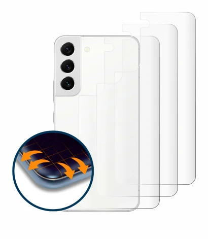 Image of the device Samsung Galaxy S22 5G (Back) with a wide variety of screen protectors.