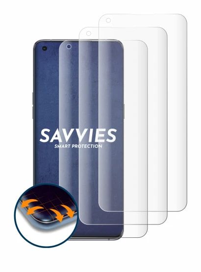 Image of the device Oppo Find X5 Pro with a wide variety of screen protectors.