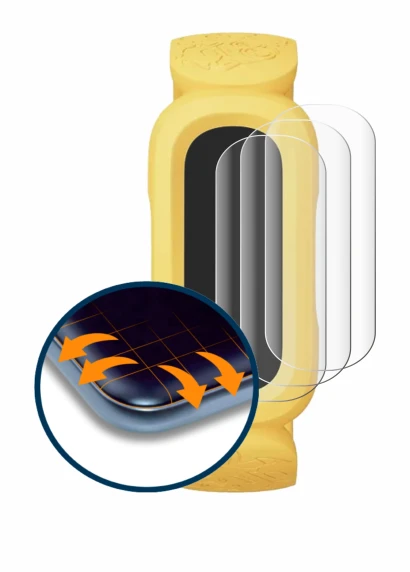 Image of the device Fitbit Ace 3 Minions Special Edition with a wide variety of screen protectors.