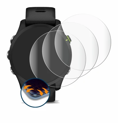 Image of the device Garmin Forerunner 255 with a wide variety of screen protectors.