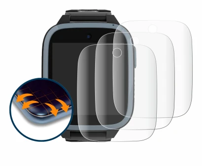 Image of the device Xplora XGO3 (1st Gen.) with a wide variety of screen protectors.