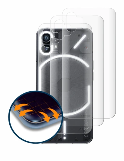 Image of the device Nothing Phone (1) (Back) with a wide variety of screen protectors.