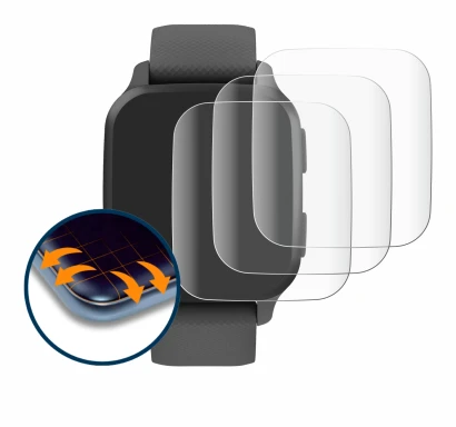 Image of the device Garmin Venu Sq 2 with a wide variety of screen protectors.