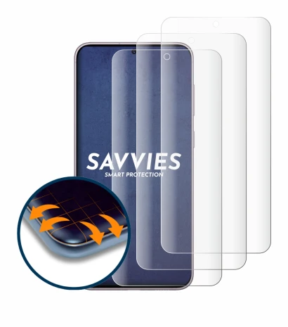 Image of the device Samsung Galaxy S23 with a wide variety of screen protectors.