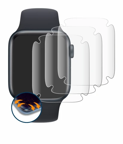 Image of the device Apple Watch SE 2022 (40 mm) with a wide variety of screen protectors.