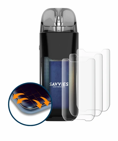 Image of the device Vaporesso Luxe XR with a wide variety of screen protectors.