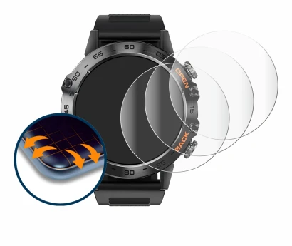 Image of the device LIGE BW1846A 1.39" with a wide variety of screen protectors.