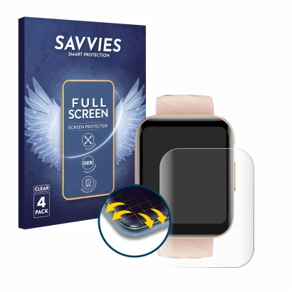Front side of a product packaging with the brand logo Savvies. Next to it is the device RUIMEN D1 shown with the corresponding
