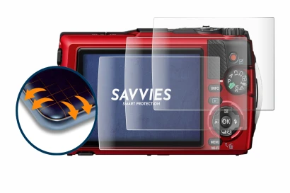 Image of the device Olympus OM System Tough TG-7 with a wide variety of screen protectors.