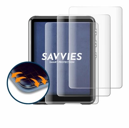 Image of the device Mechen M3 with a wide variety of screen protectors.