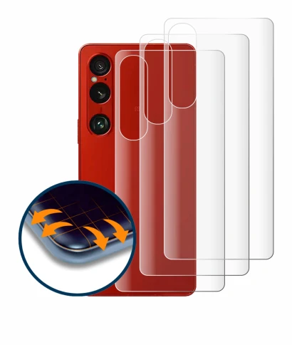 Image of the device Sony Xperia 1 VI (Back) with a wide variety of screen protectors.