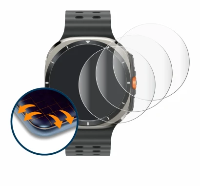 Image of the device Samsung Galaxy Watch Ultra (47 mm) with a wide variety of screen protectors.