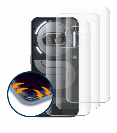 Image of the device Nothing Phone (2a) Plus (Back) with a wide variety of screen protectors.