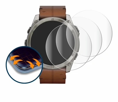 Image of the device Garmin Fenix 8 AMOLED (51 mm) with a wide variety of screen protectors.