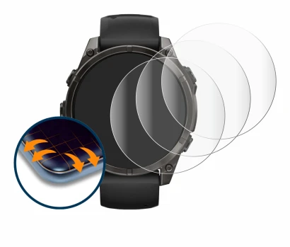 Image of the device Garmin Fenix 8 AMOLED (47 mm) with a wide variety of screen protectors.