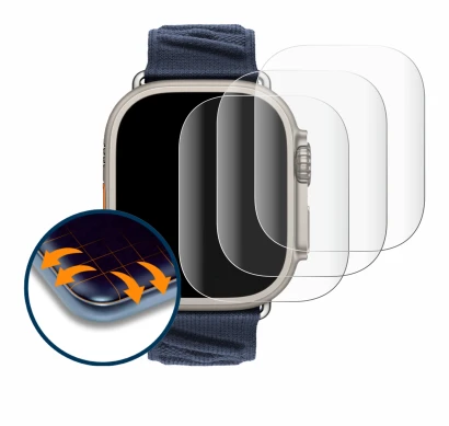 Image of the device Apple Watch Hermès Ultra 2 with a wide variety of screen protectors.