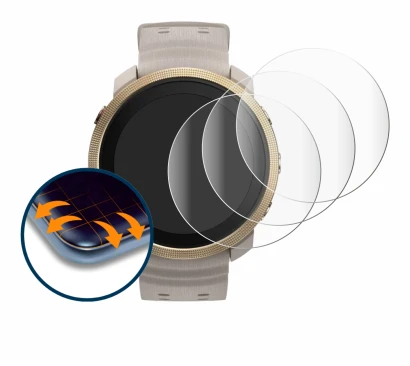 Image of the device Polar Vantage M3 with a wide variety of screen protectors.