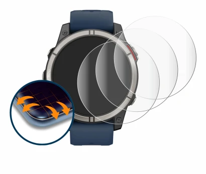 Image of the device Garmin quatix 7 Pro with a wide variety of screen protectors.