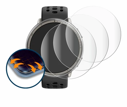 Image of the device Amazfit Active 2 with a wide variety of screen protectors.