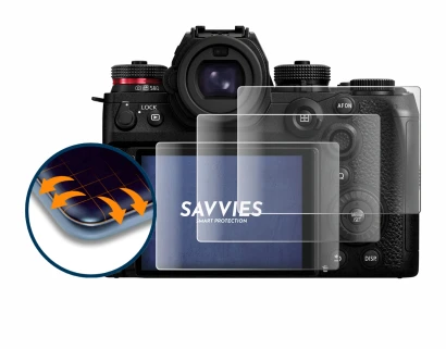 Image of the device Panasonic Lumix S1R II with a wide variety of screen protectors.