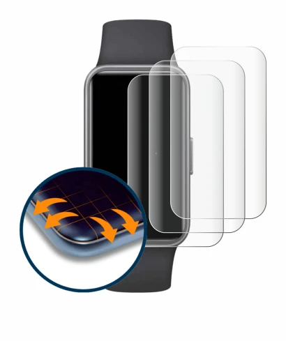 Image of the device Huawei Band 10 with a wide variety of screen protectors.