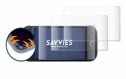 Image of the device Nintendo Switch 2 with a wide variety of screen protectors.