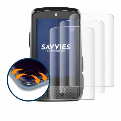 Image of the device Wahoo Elemnt Bolt 3 with a wide variety of screen protectors.